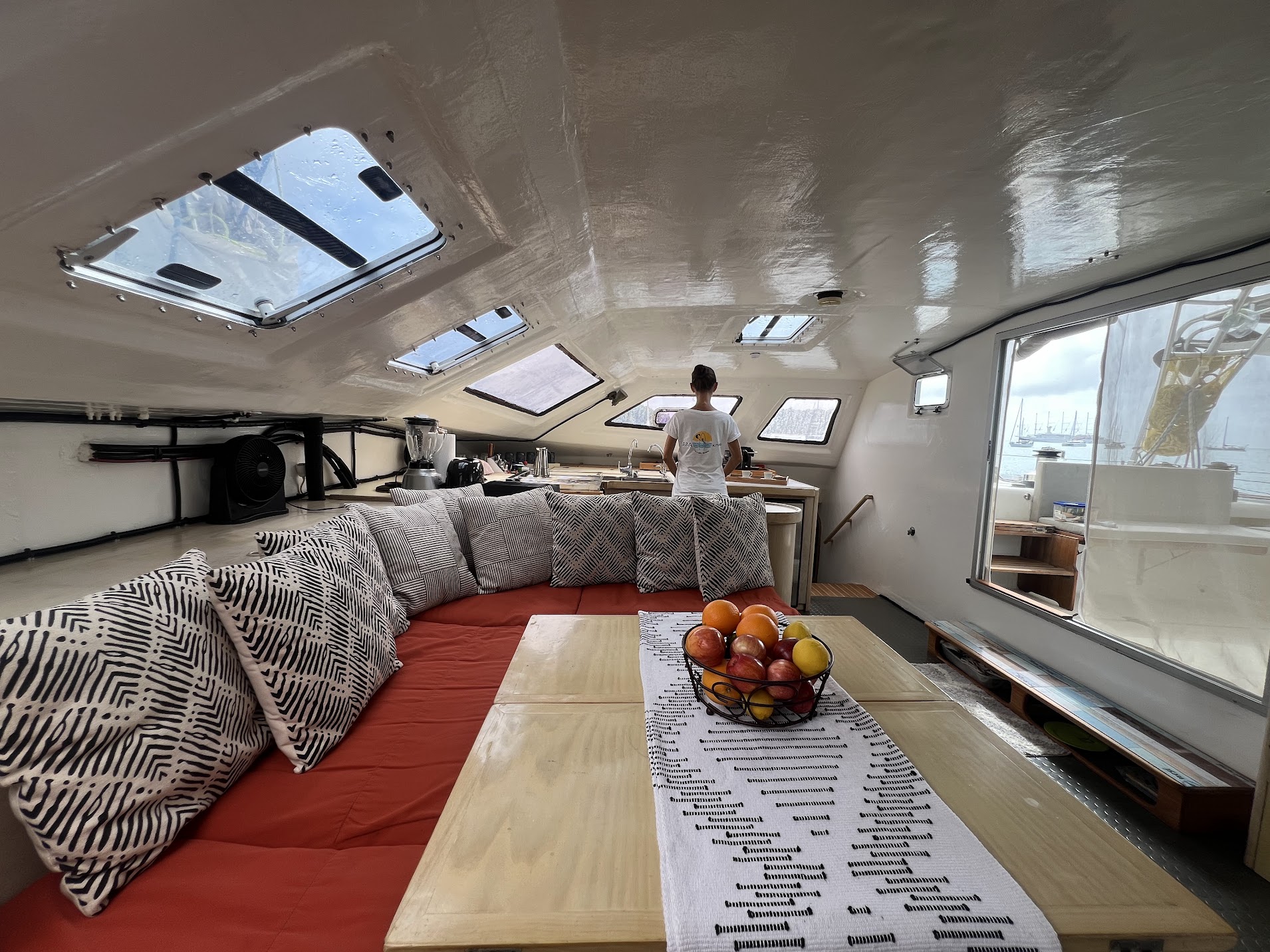 Aerial view turquoise water