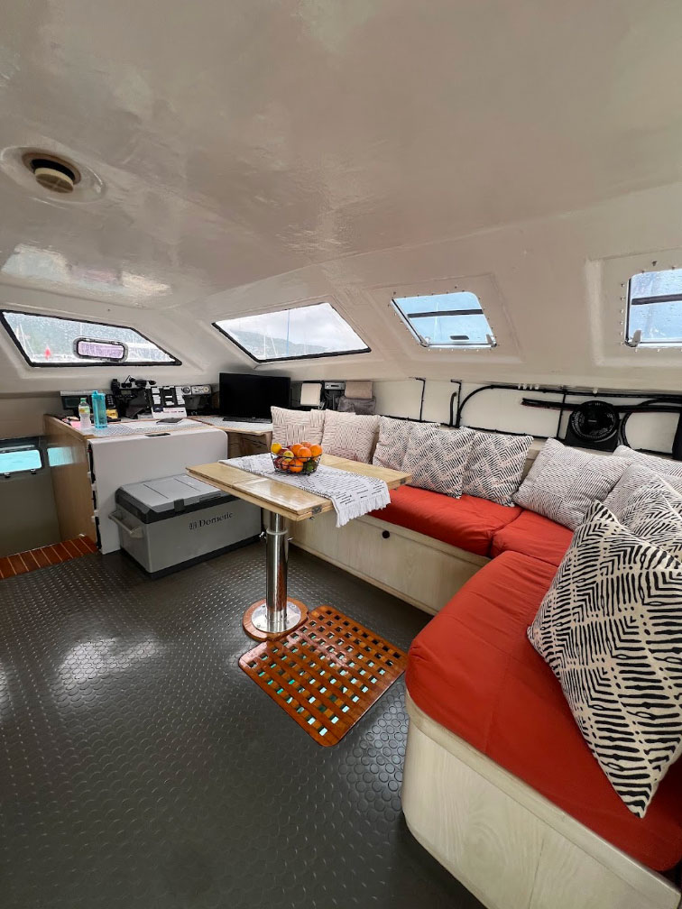 Kiteboarding Caribbean catamaran