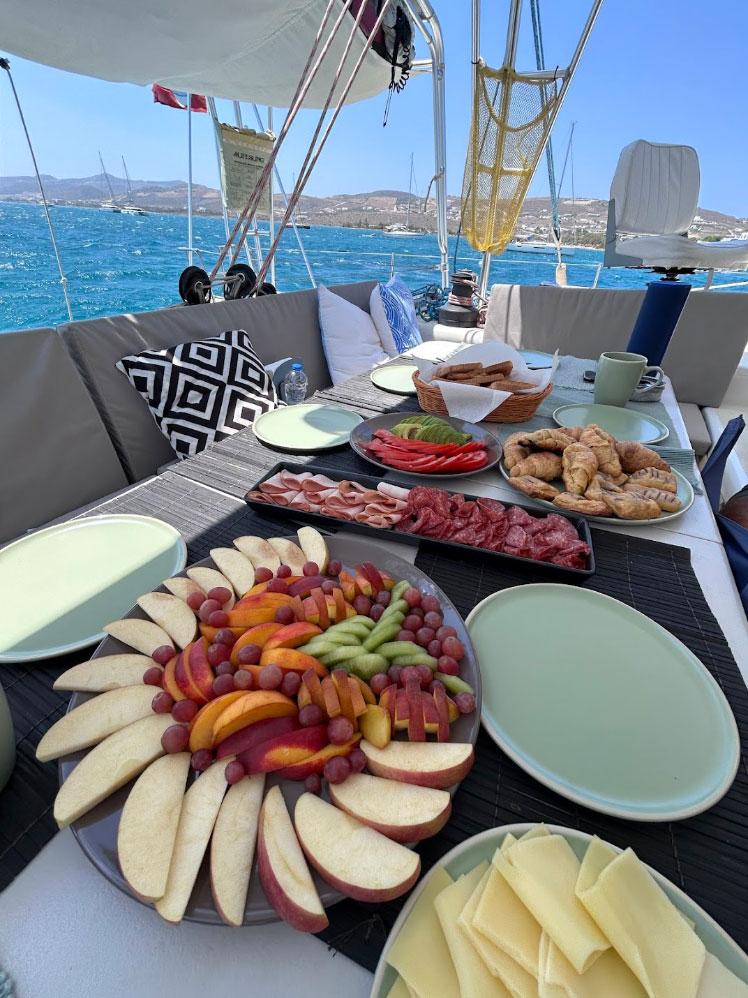 Aerial view turquoise water